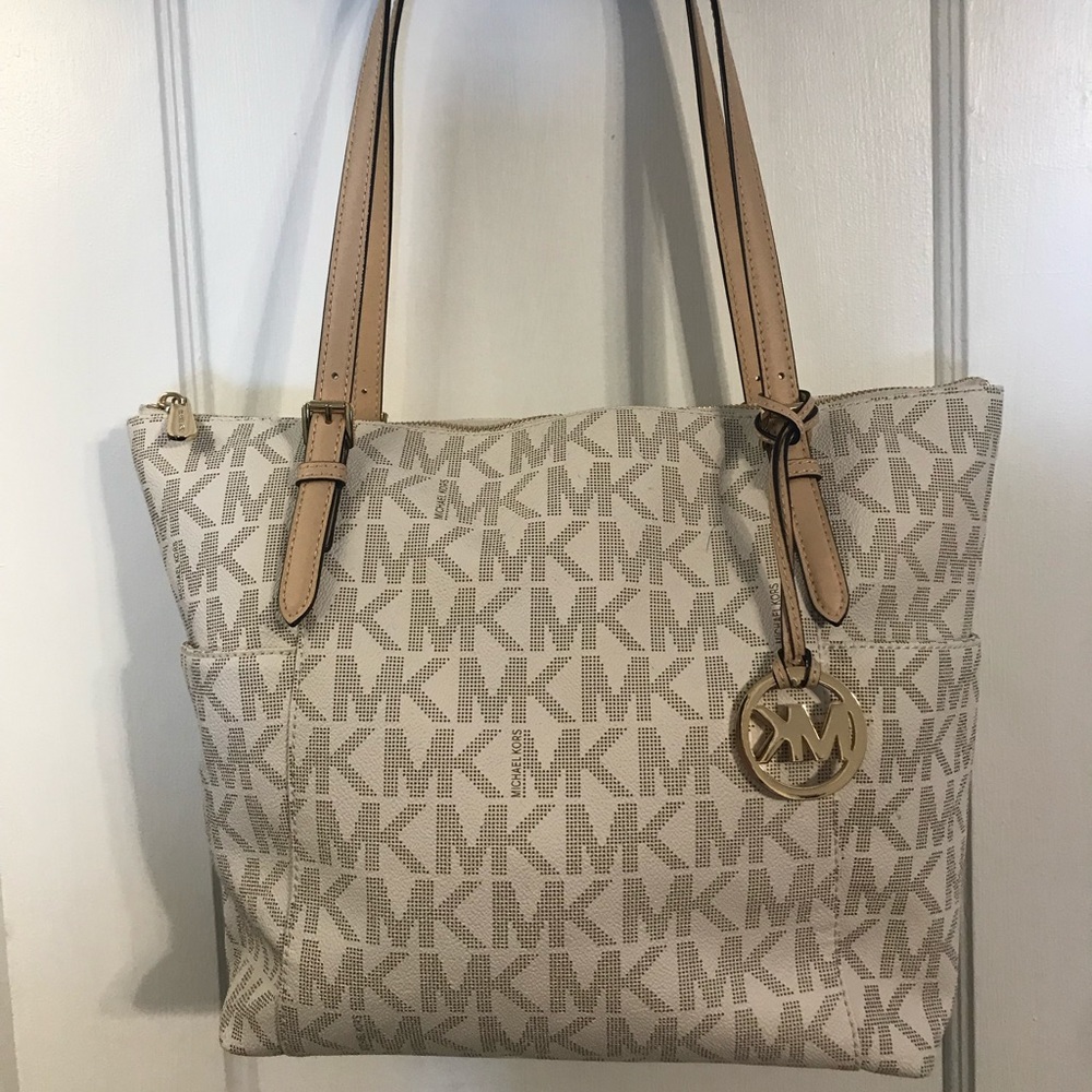 Large Jet Set Vanilla MK tote
